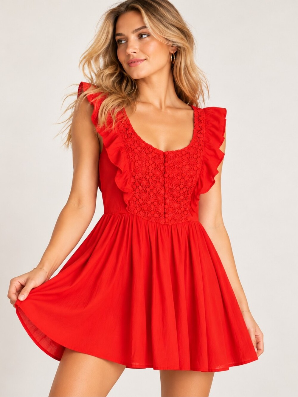 Free People Half Moon Midi Dress M EUC
